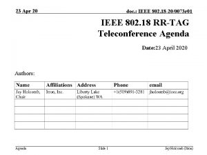 23 Apr 20 doc IEEE 802 18 200073