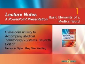 Lecture Notes 1 Basic Elements of a A