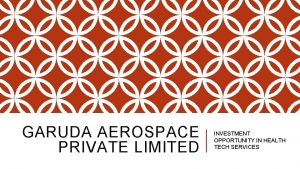 Garuda aerospace funding