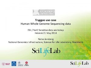 Tryggve use case Human Whole Genome Sequencing data