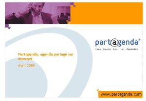 Partagenda agenda partag sur Internet Avril 2005 www