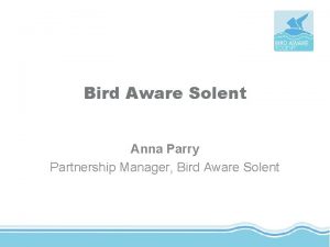 Bird Aware Solent Anna Parry Partnership Manager Bird