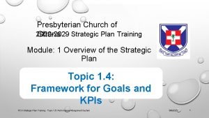 Presbyterian Church of 2020 2029 Ghana Strategic Plan