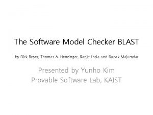 Blast model checker