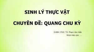 SINH L THC VT CHUYN QUANG CHU K