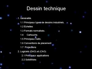 Principaux types de dessins