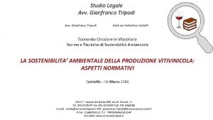 Studio Legale Avv Gianfranco Tripodi Dott ssa Valentina