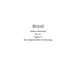 Blood Shellee A Morehead BIO 127 Chapter 17
