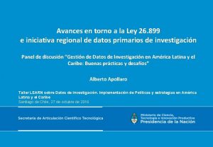 Avances en torno a la Ley 26 899