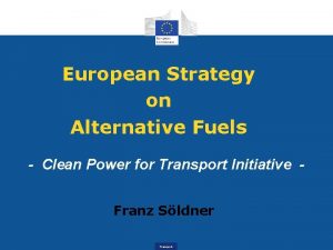 European Strategy on Alternative Fuels Clean Power for