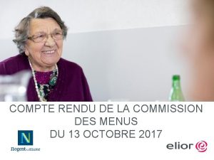 COMPTE RENDU DE LA COMMISSION DES MENUS DU