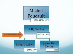 Michel Foucault 1971 1975 e 1979 R B