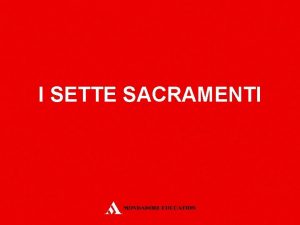 I setti sacramenti