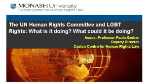 The UN Human Rights Committee and LGBT Rights