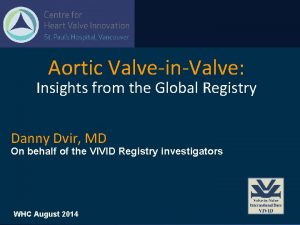 Aortic ValveinValve Insights from the Global Registry Danny