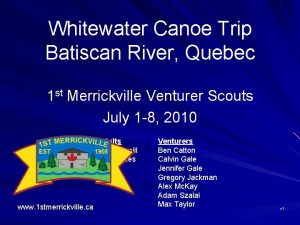Whitewater Canoe Trip Batiscan River Quebec 1 st