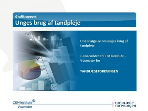 Grafikrapport Unges brug af tandpleje Undersgelse om unges