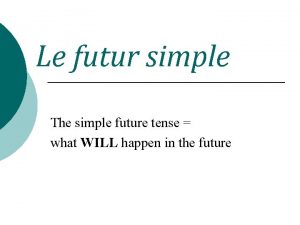 Future tense simple