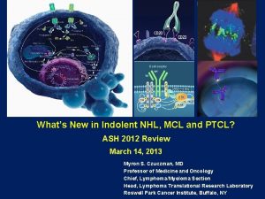 Whats New in Indolent NHL MCL and PTCL