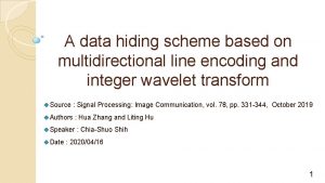 A data hiding scheme based on multidirectional line