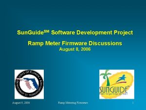 Sun Guide SM Software Development Project Ramp Meter