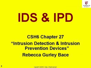 IDS IPD CSH 6 Chapter 27 Intrusion Detection