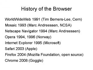 World wide web 1991