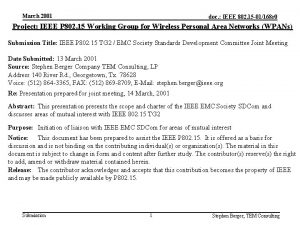 March 2001 doc IEEE 802 15 01168 r