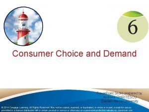 Consumer Choice and Demand Power Point Slides prepared