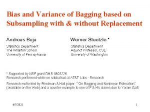 Bias and Variance of Bagging based on Subsampling