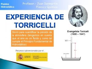 Fluidos Hidrosttica Profesor Juan Sanmartn Fsica y Qumica