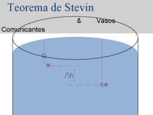 Teorema de stevin formula