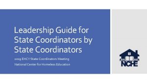 Leadership Guide for State Coordinators by State Coordinators