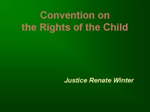 Convention on the Rights of the Child Justice