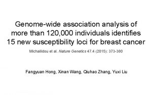 Genomewide association analysis of more than 120 000