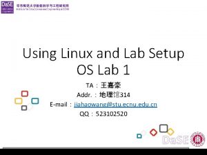 Operating systems lab
