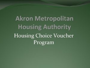Akron Metropolitan Housing Authority Housing Choice Voucher Program