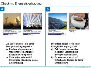 CheckIn Energiebertragung A B Kohlekraftwerk Scheinwerfer Solarzellen Rhrgert