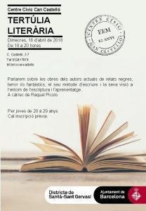 Centre Cvic Can Castell TERTLIA LITERRIA Dimecres 18