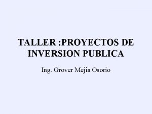 Arbol de problemas de un proyecto de inversion