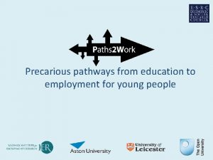 Precarious pathways from education to employment for young