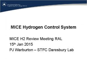 MICE Hydrogen Control System MICE H 2 Review