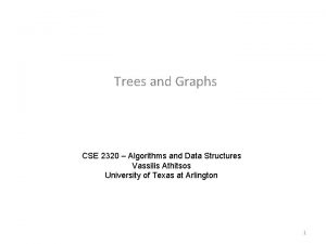 Trees and Graphs CSE 2320 Algorithms and Data