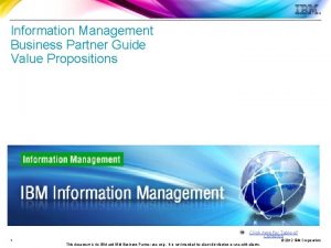 Information Management Business Partner Guide Value Propositions Click