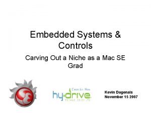 Embedded Systems Controls Carving Out a Niche as