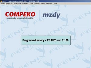 Programov zmeny v PS MZD ver 2 130