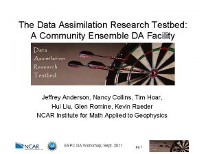 The Data Assimilation Research Testbed A Community Ensemble