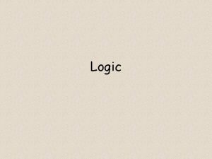 Logic Statement a statement is a sentence that