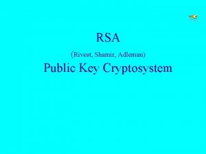 RSA Rivest Shamir Adleman Public Key Cryptosystem Hard