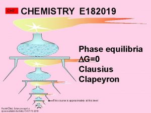 Clausius clapeyron equation for solid liquid equilibrium